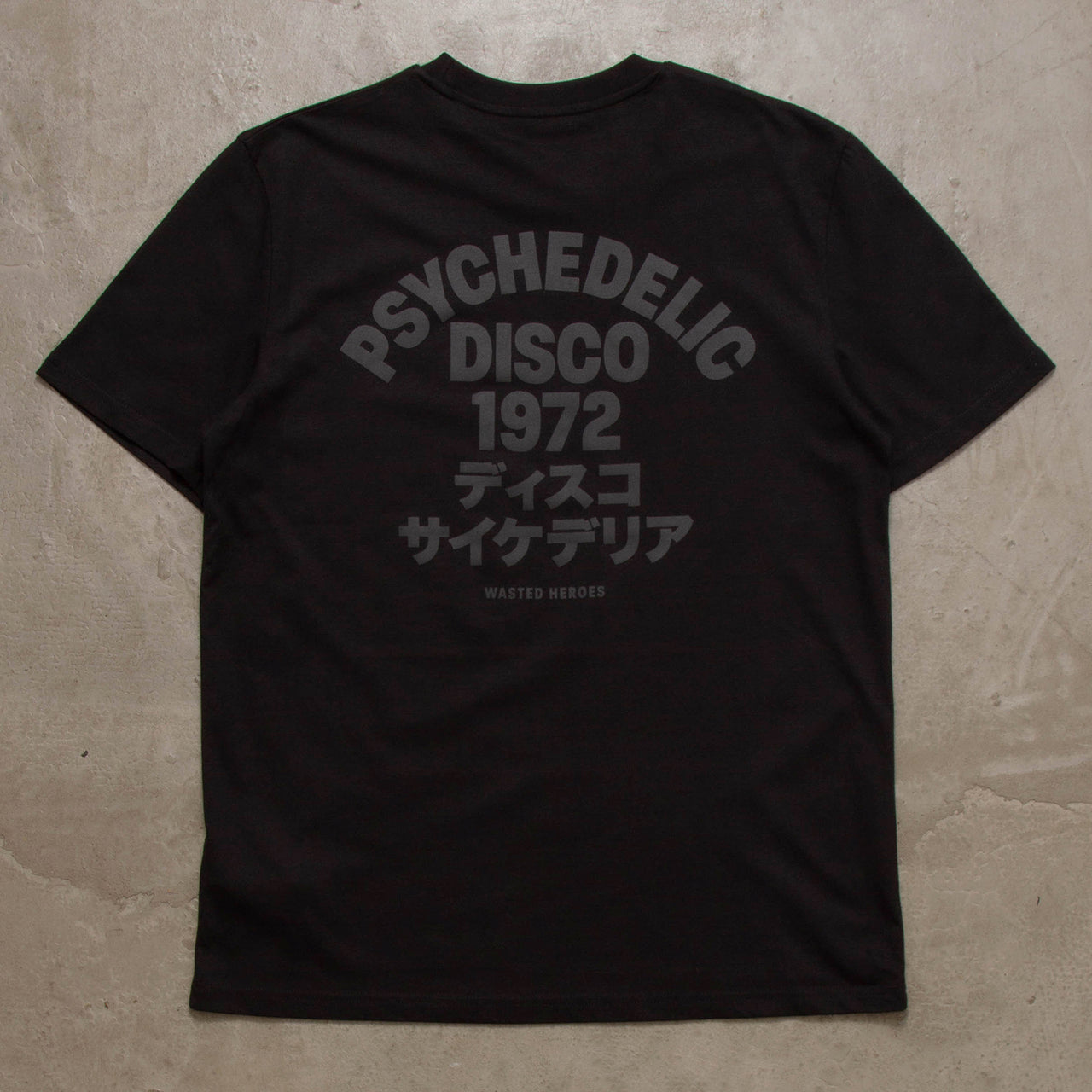 Black On Black 1972 Psychedelic Disco Back Print - Tshirt - Black