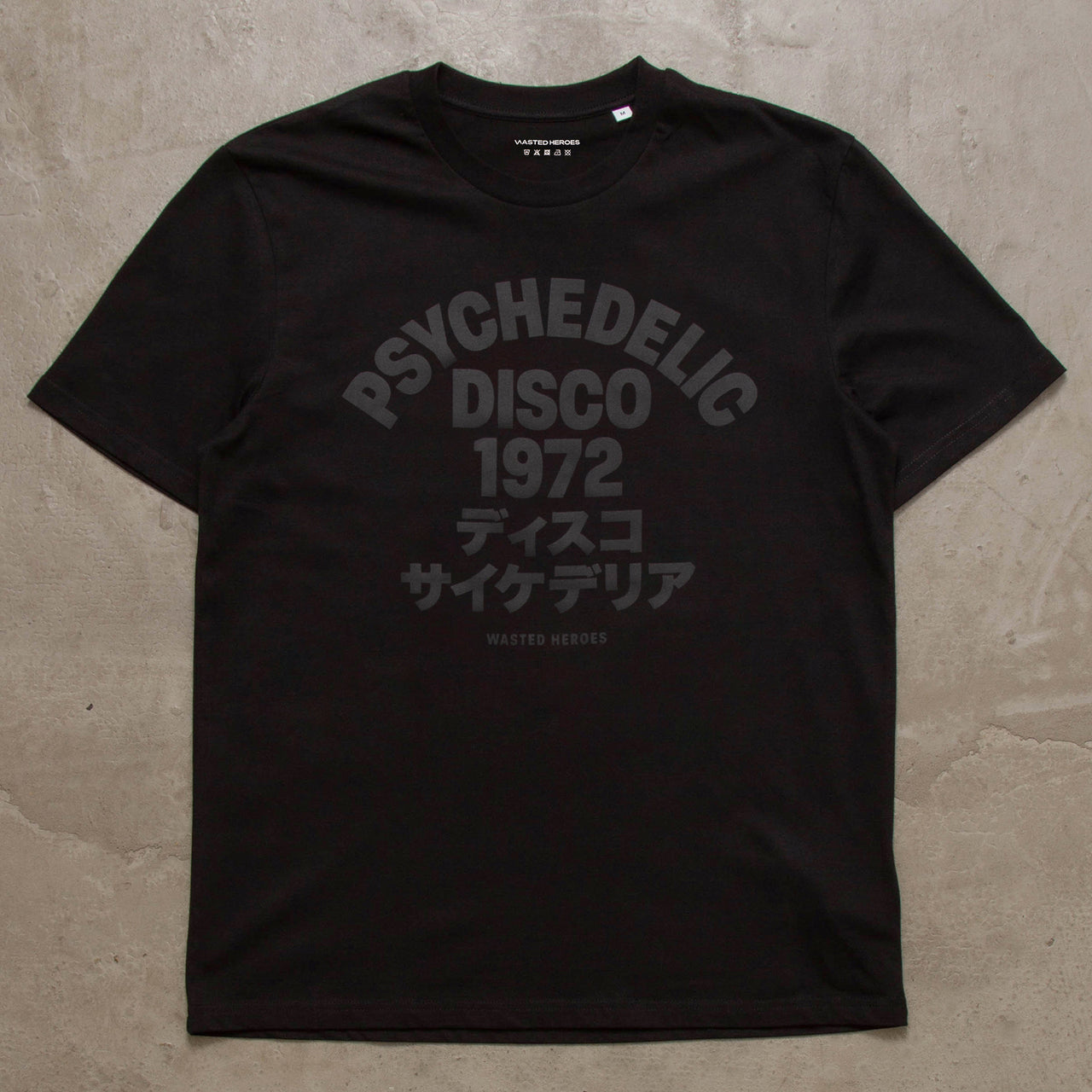 Black On Black 1972 Psychedelic Disco Front Print - Tshirt - Black