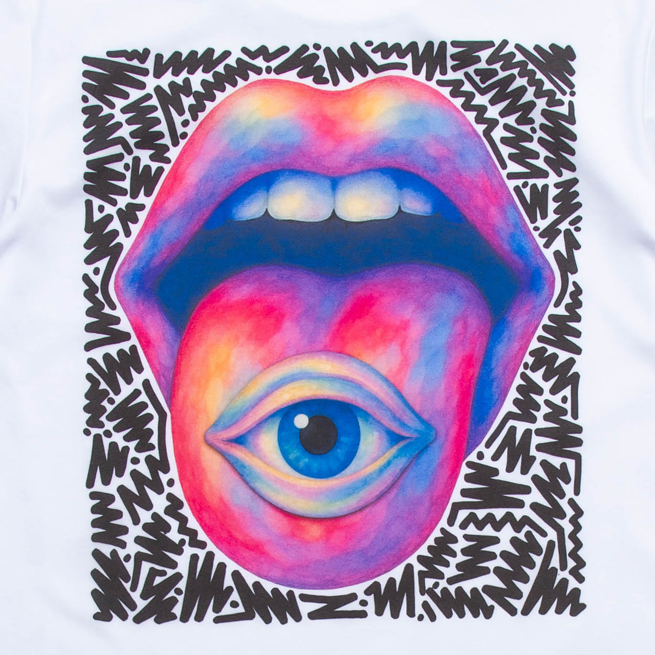 Doodle Sensation Back Print - Tshirt - White