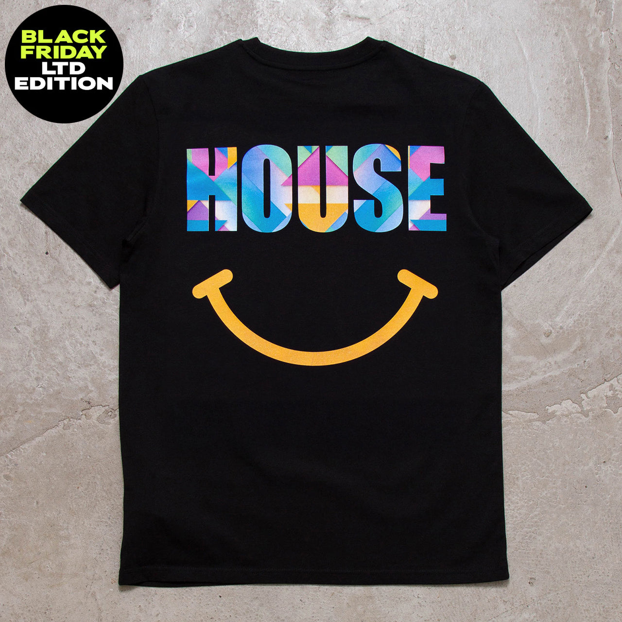 BF Smiley House Solstice Back Print - Tshirt - Black