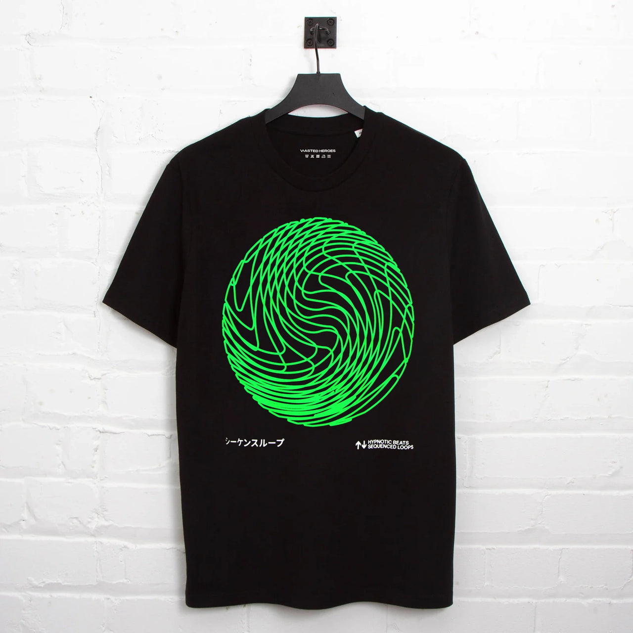 Sequence Sphere Front Print - Tshirt - Black