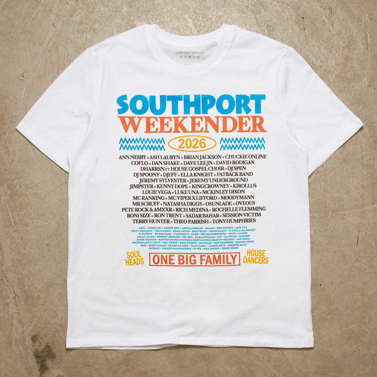 Retro 2026 Blue Front Print - Tshirt - White