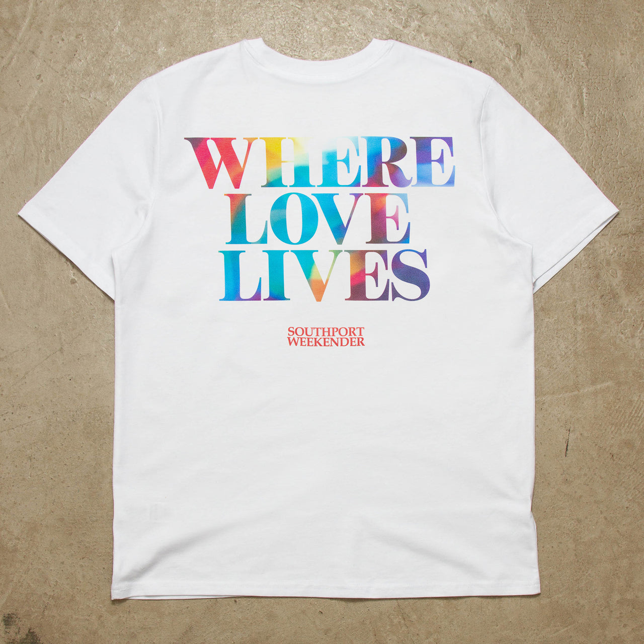 Where Love Lives Back Print - Tshirt - White