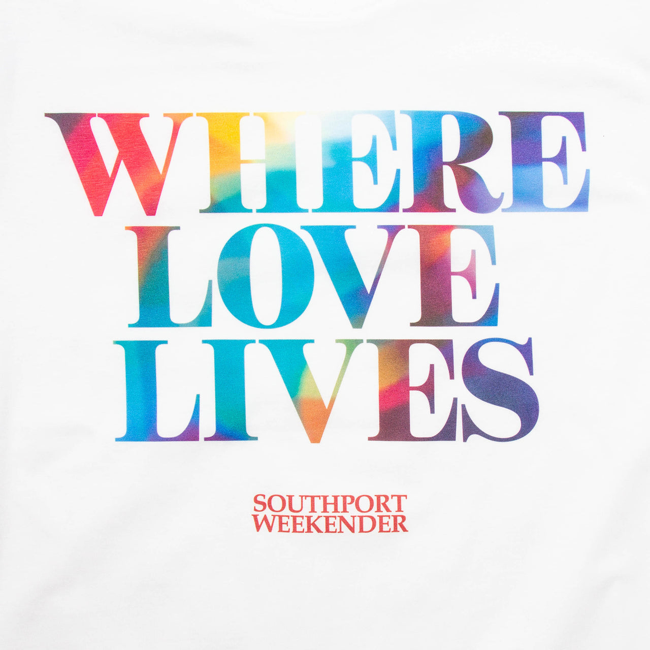Where Love Lives Back Print - Tshirt - White