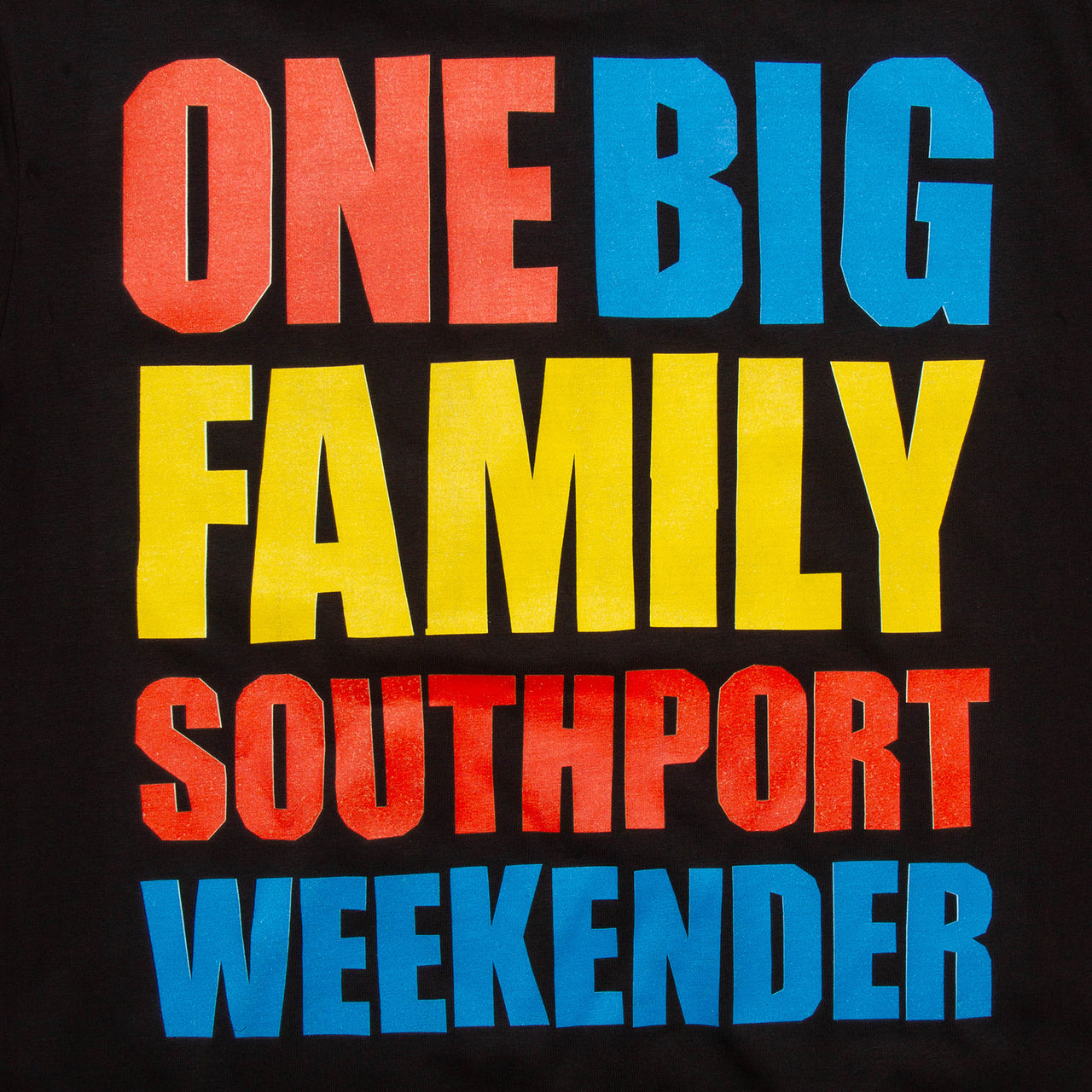 One Big Family Back Print - Tshirt - Black