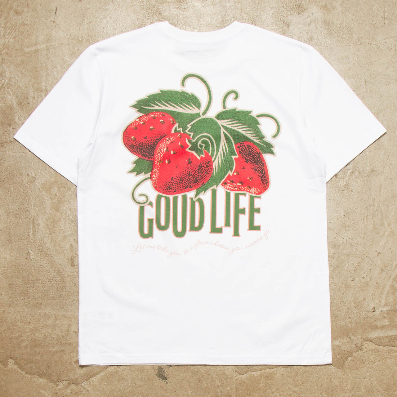 Strawberry Good Life Back Print - Tshirt - White
