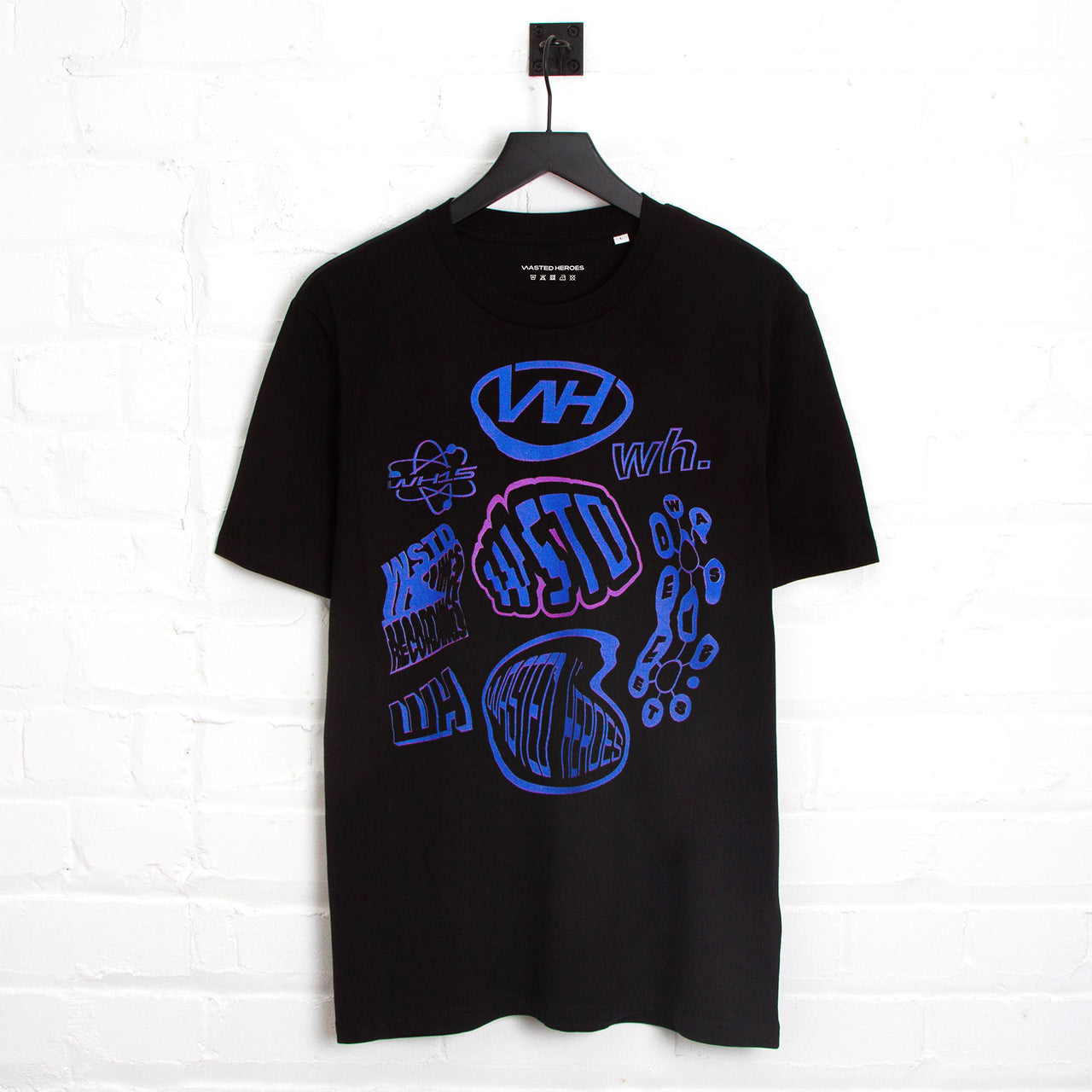 Liquid Logo Front Print - Tshirt - Black