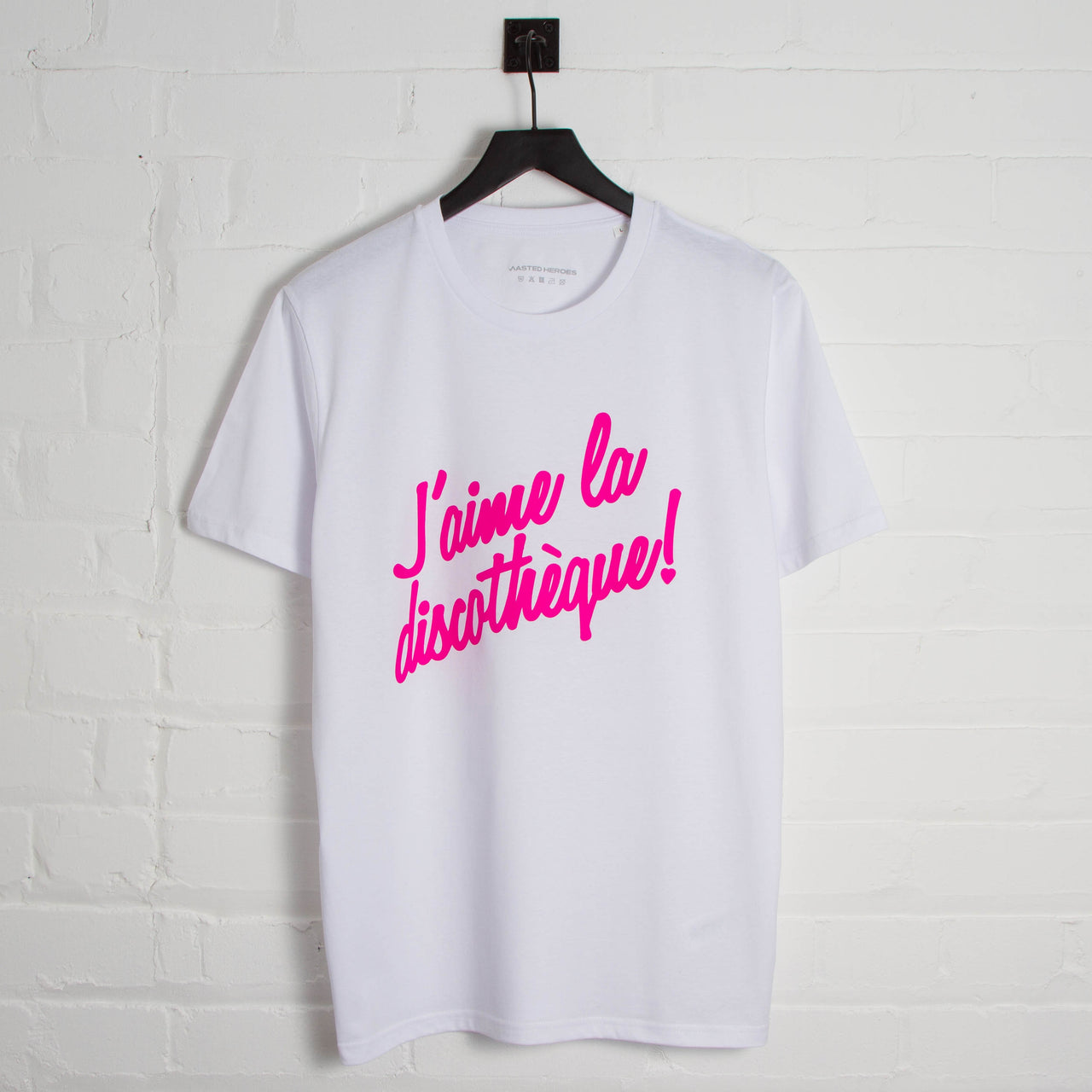 J'aime Discotheque Magenta - Tshirt - White