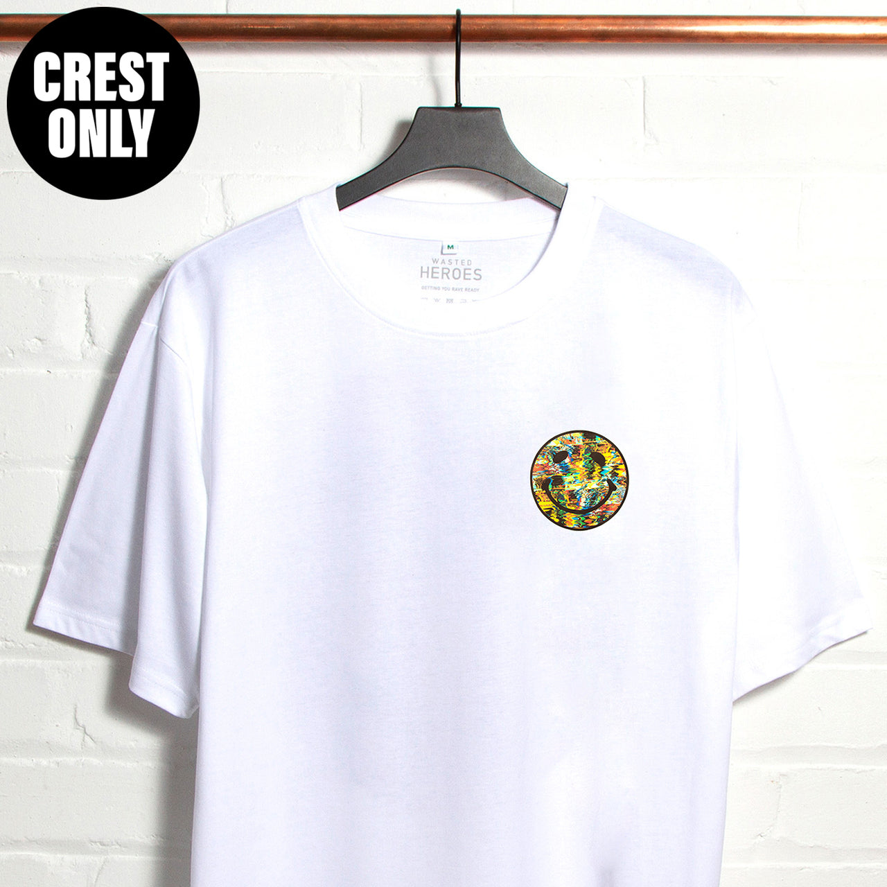 Crest Smiley Colour Blast - Tshirt - White