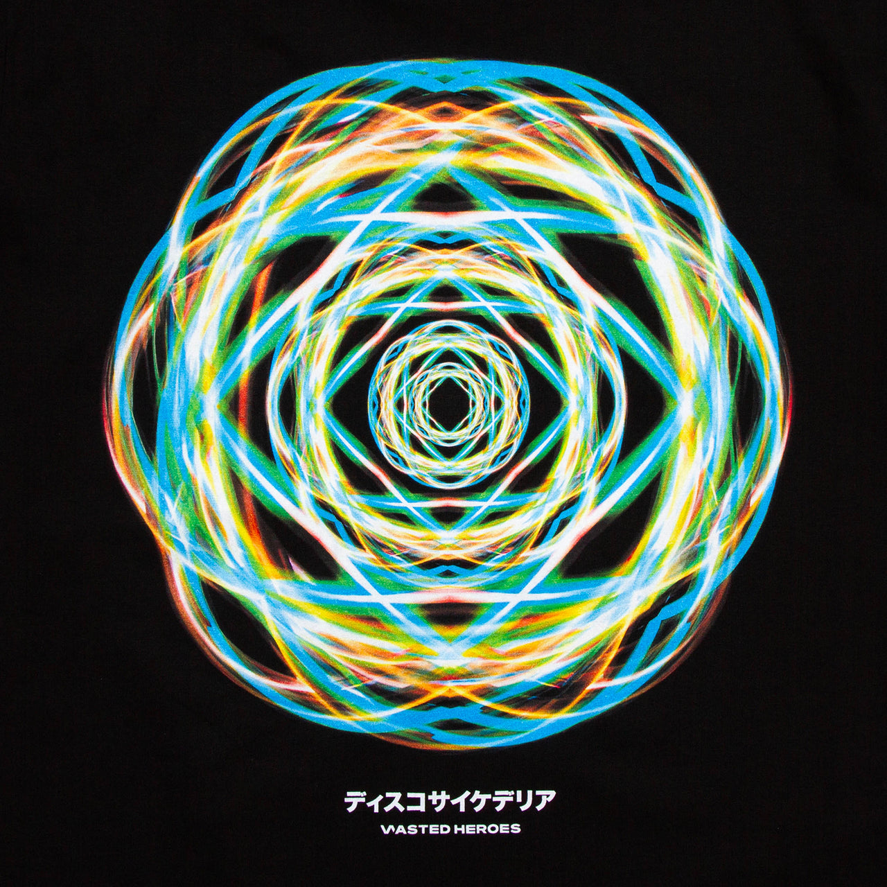 045 Disco Psychedelia Front Print - Tshirt - Black