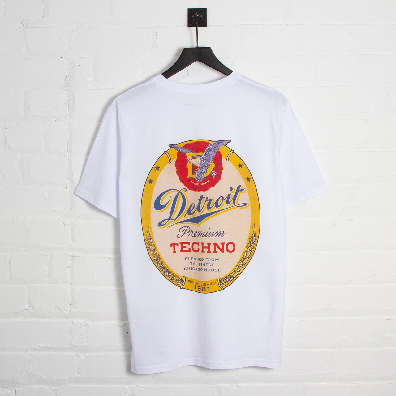 Detroit Premium Techno Back Print - Tshirt - White