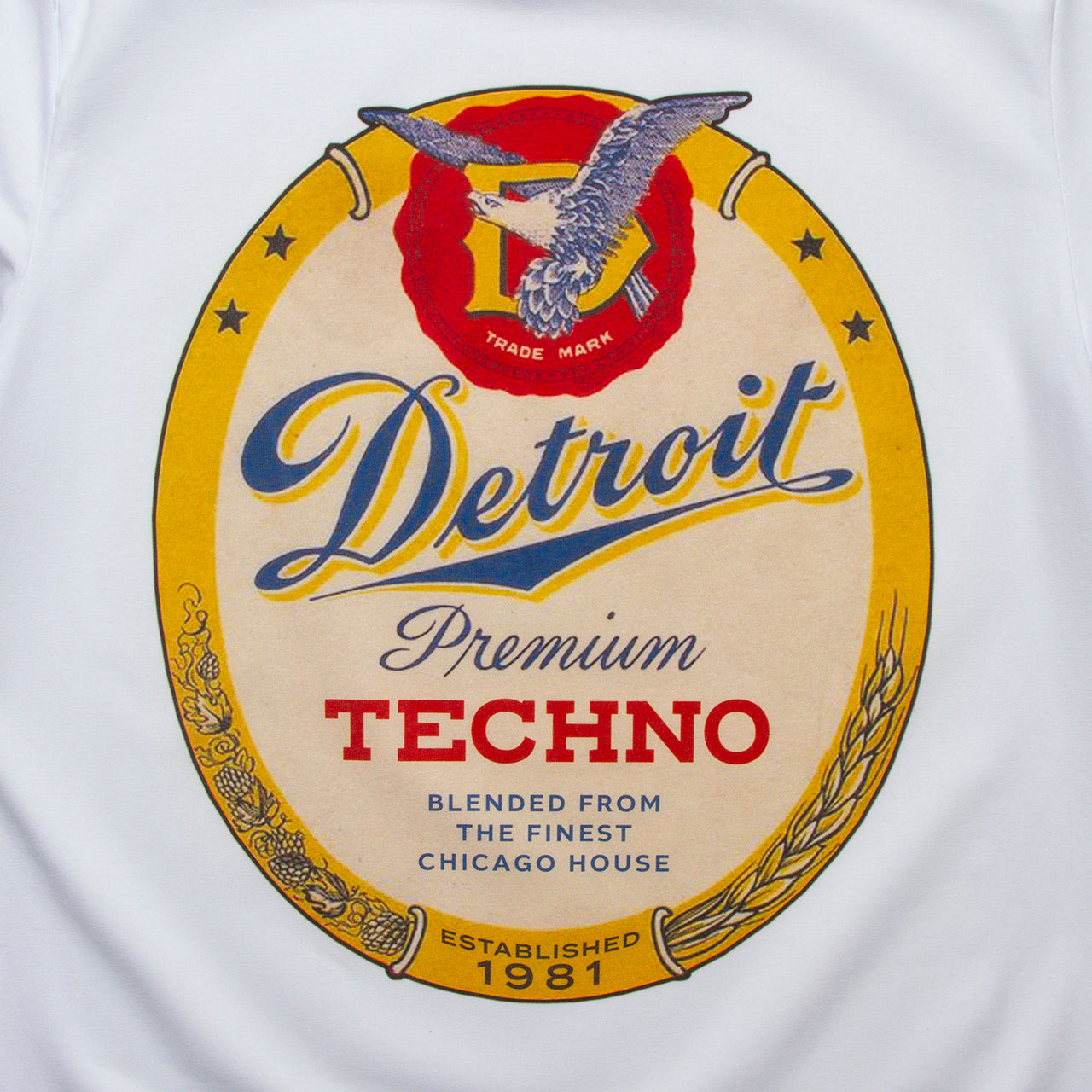 Detroit Premium Techno Front Print - Tshirt - White