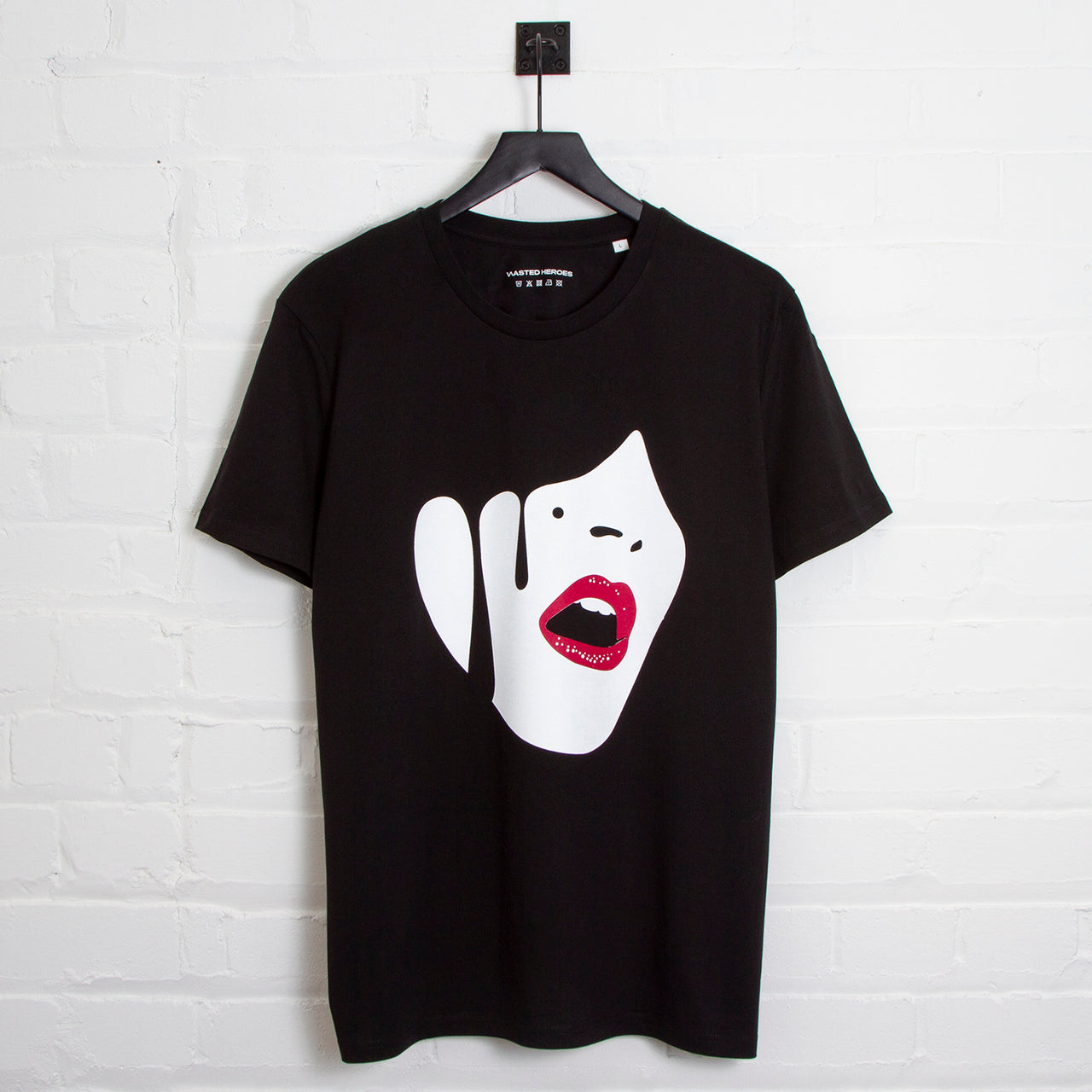 Droplet Face - Tshirt - Black