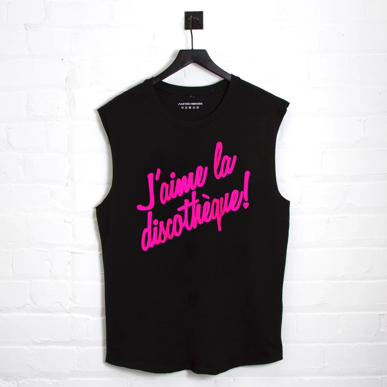 J'aime Discotheque Magenta - Tank Tshirt - Black