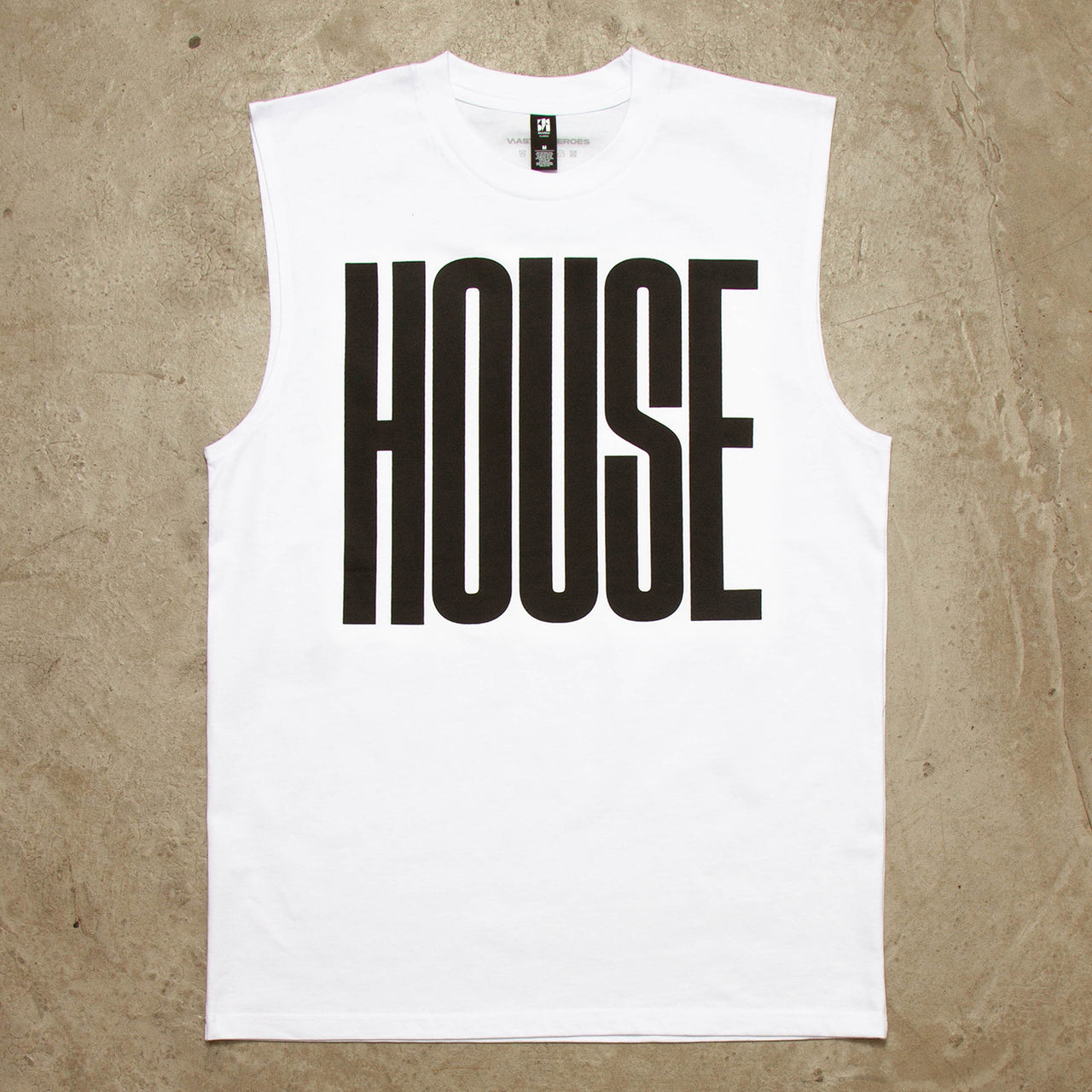 Higher House Front Print - Tank Tshirt - White