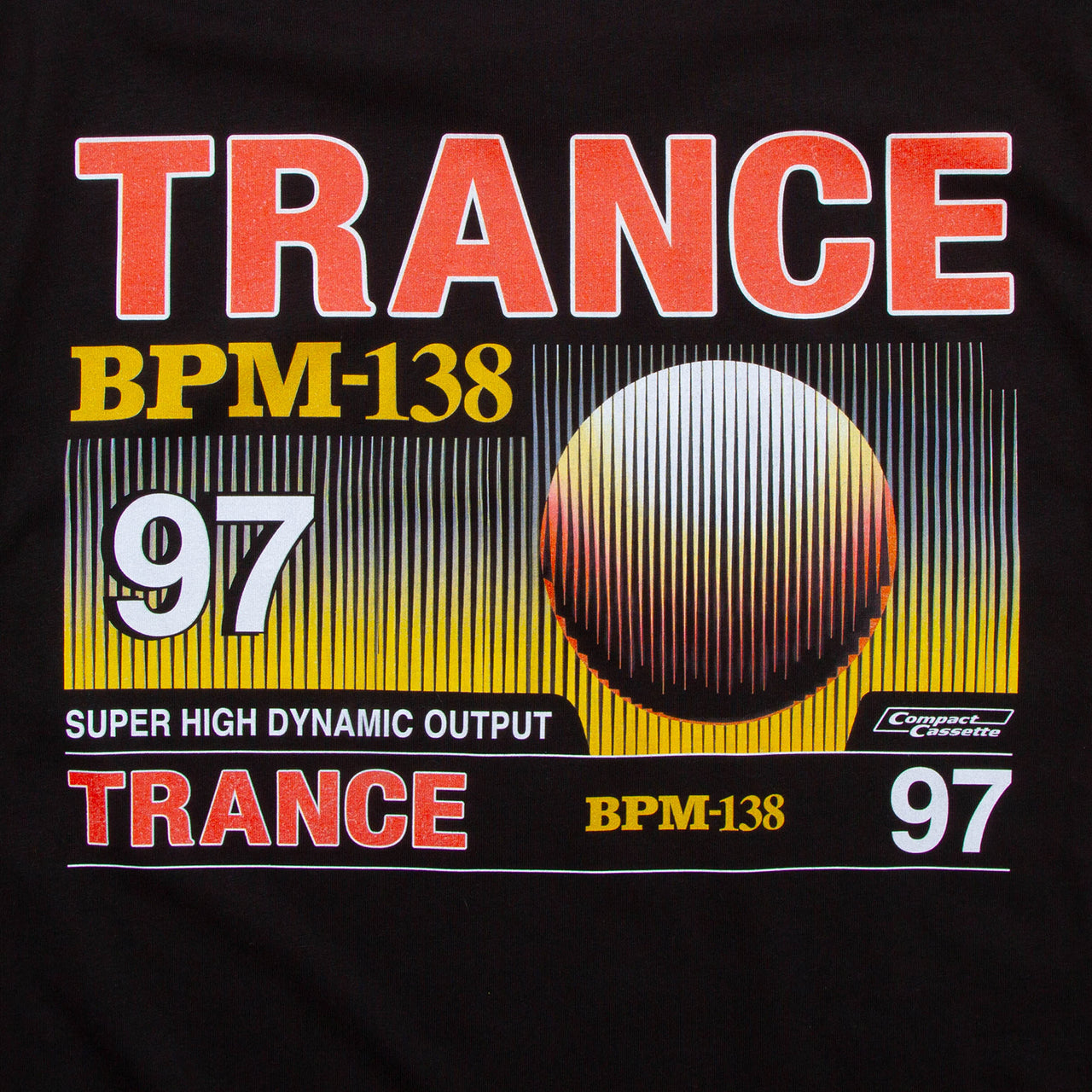 Cassette Trance 97 Back Print - Tshirt - Black