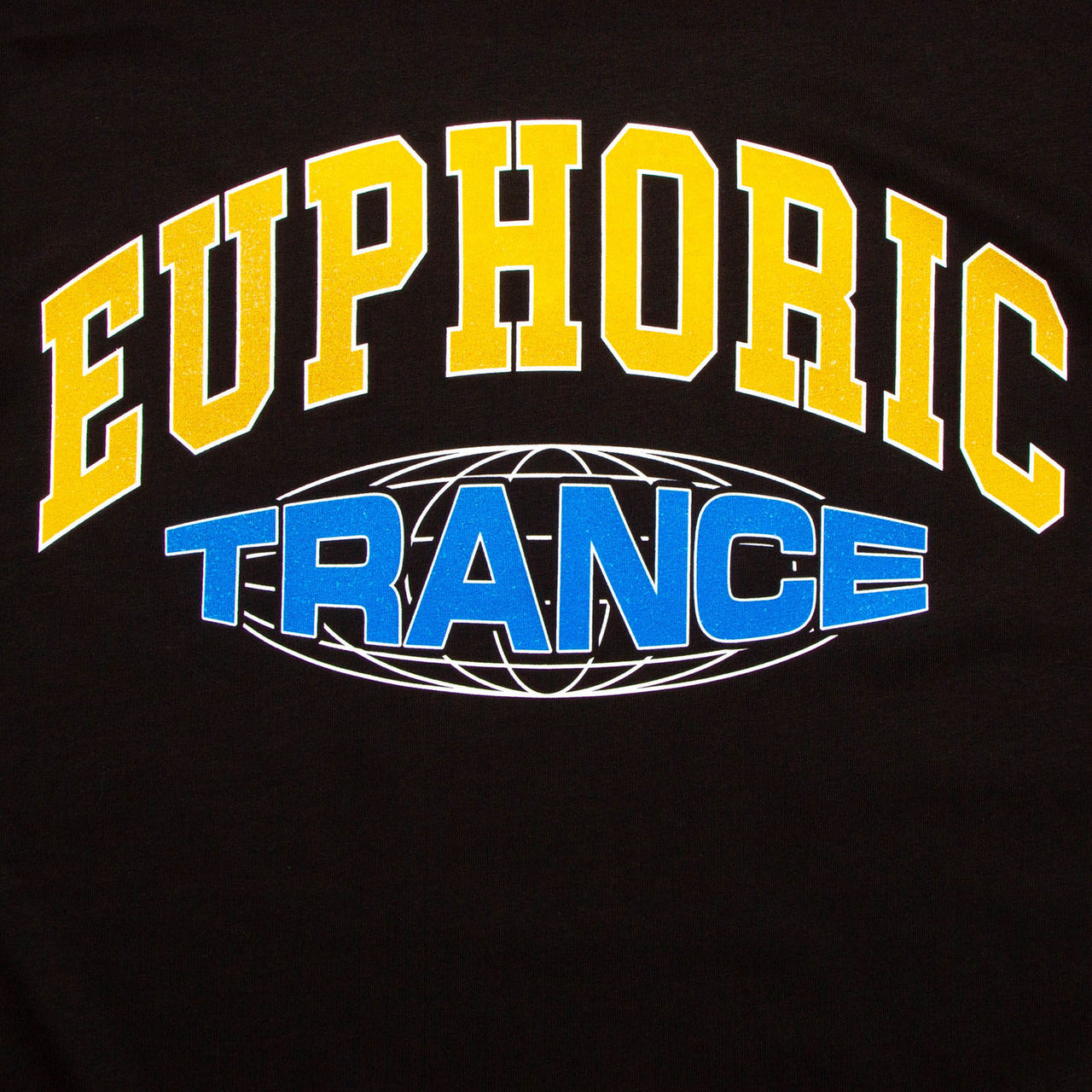 Varsity Euphoric Trance Back Print - Tshirt - Black