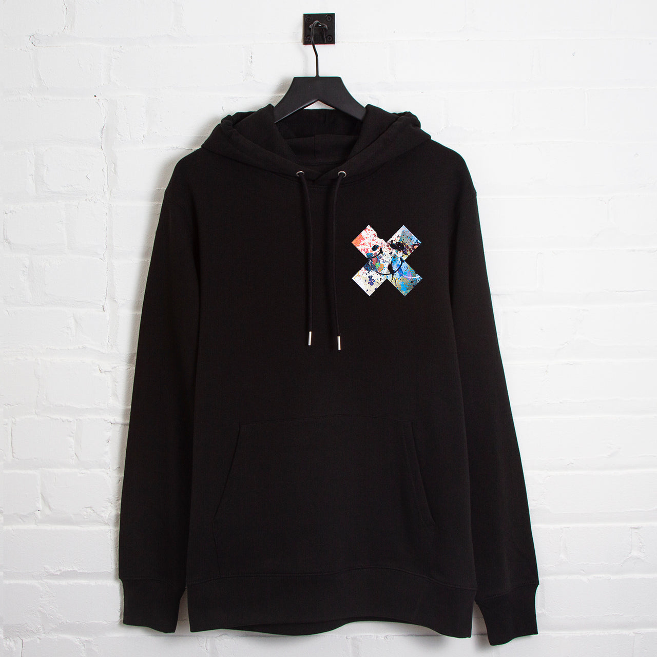 Crest Smiley 1 X Imprint  - Pullover Hood - Black