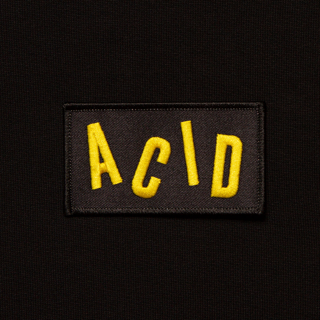 Acid Letter Crest - Zipped Hood - Black