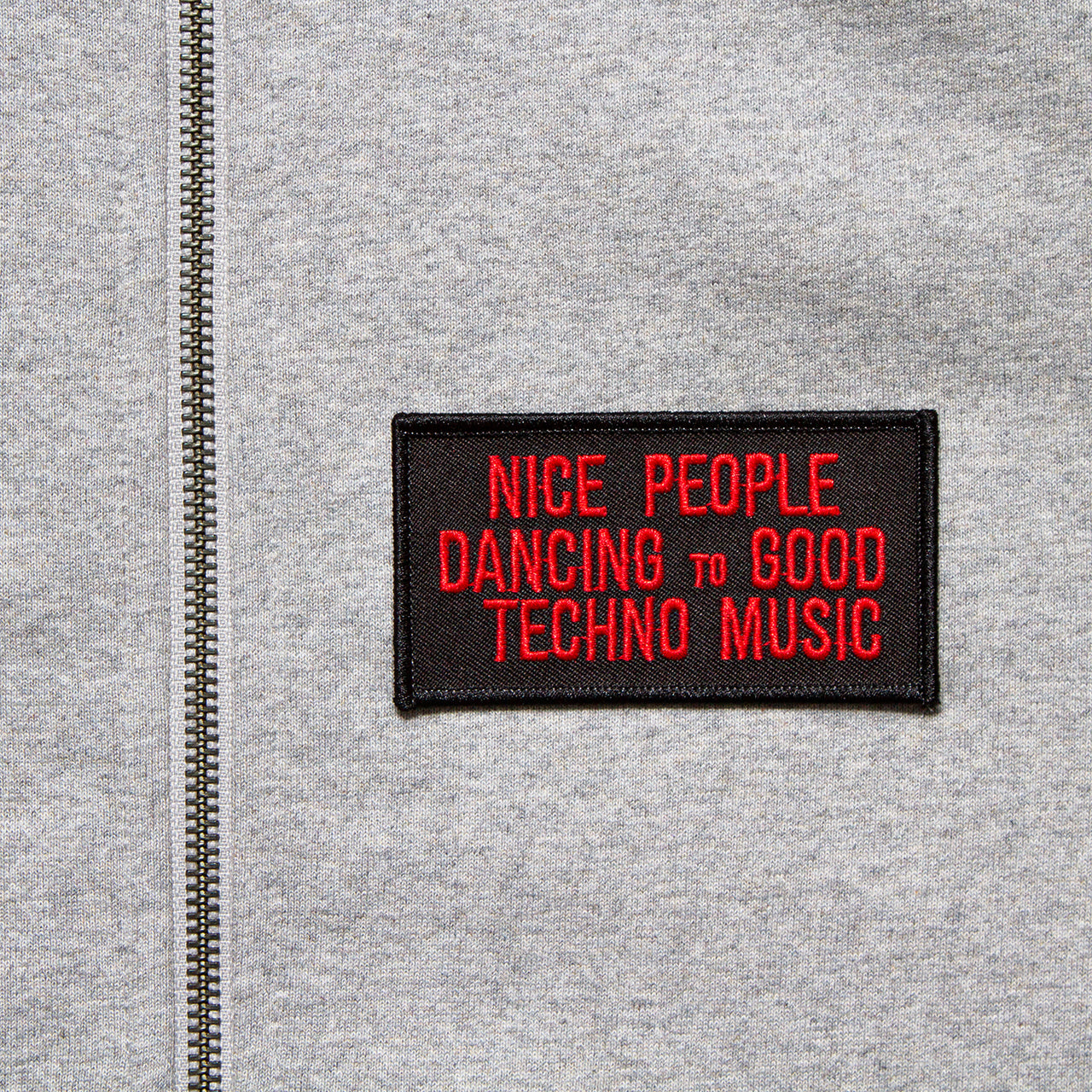 Peoples Techno Crest - Zipped Hood - Grey