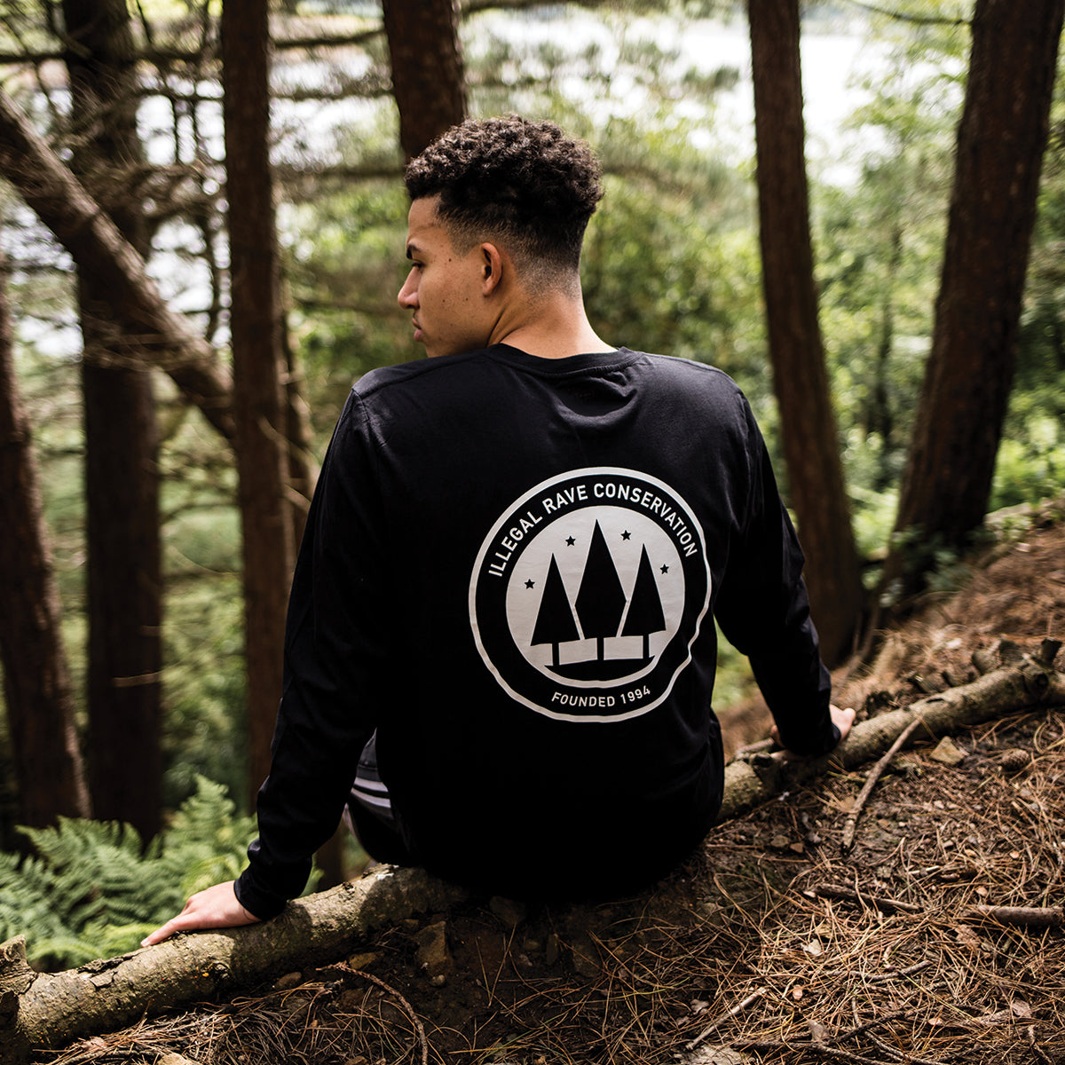 Illegal Rave Conservation - Long Sleeve - Black - Wasted Heroes