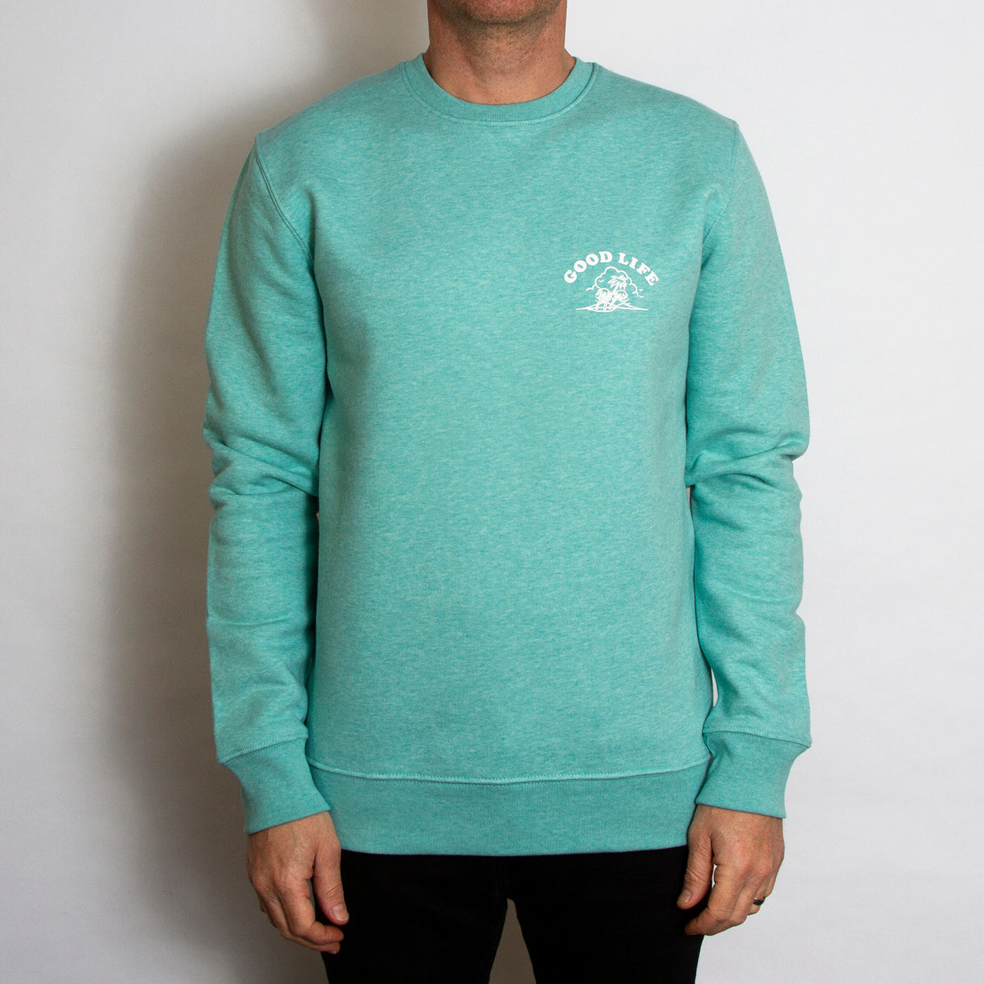 Good Life - Sweatshirt - Mid Green - Wasted Heroes