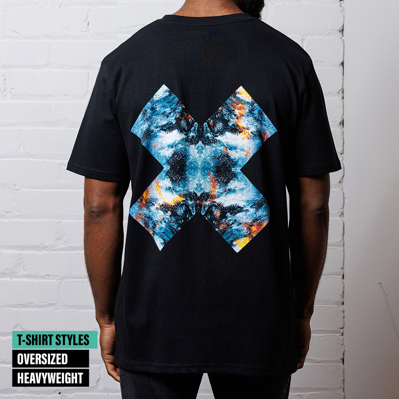 Contrast X Imprint - Tshirt - Black