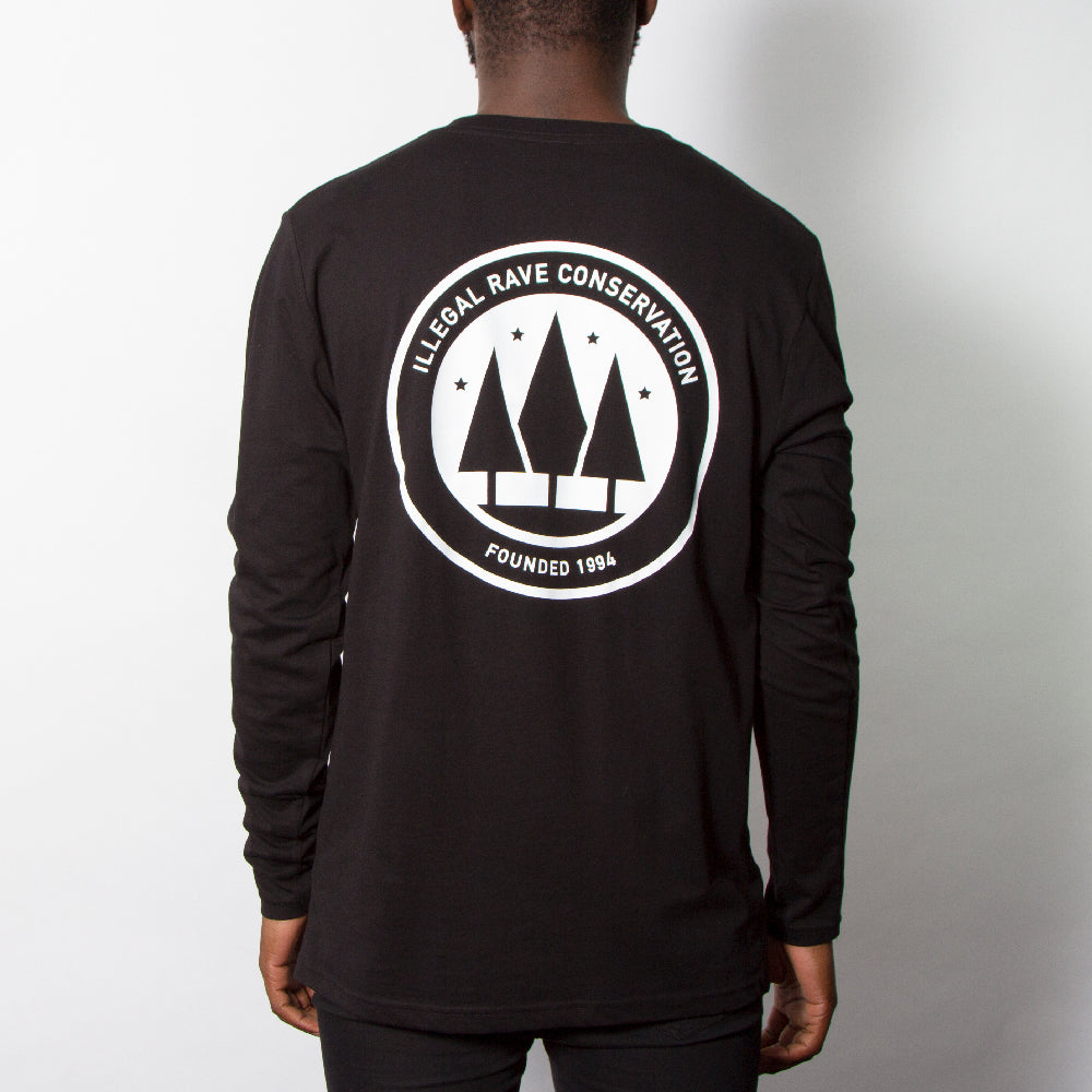 Illegal Rave Conservation - Long Sleeve - Black - Wasted Heroes