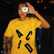 Acid Letter - Tshirt - Yellow - Wasted Heroes