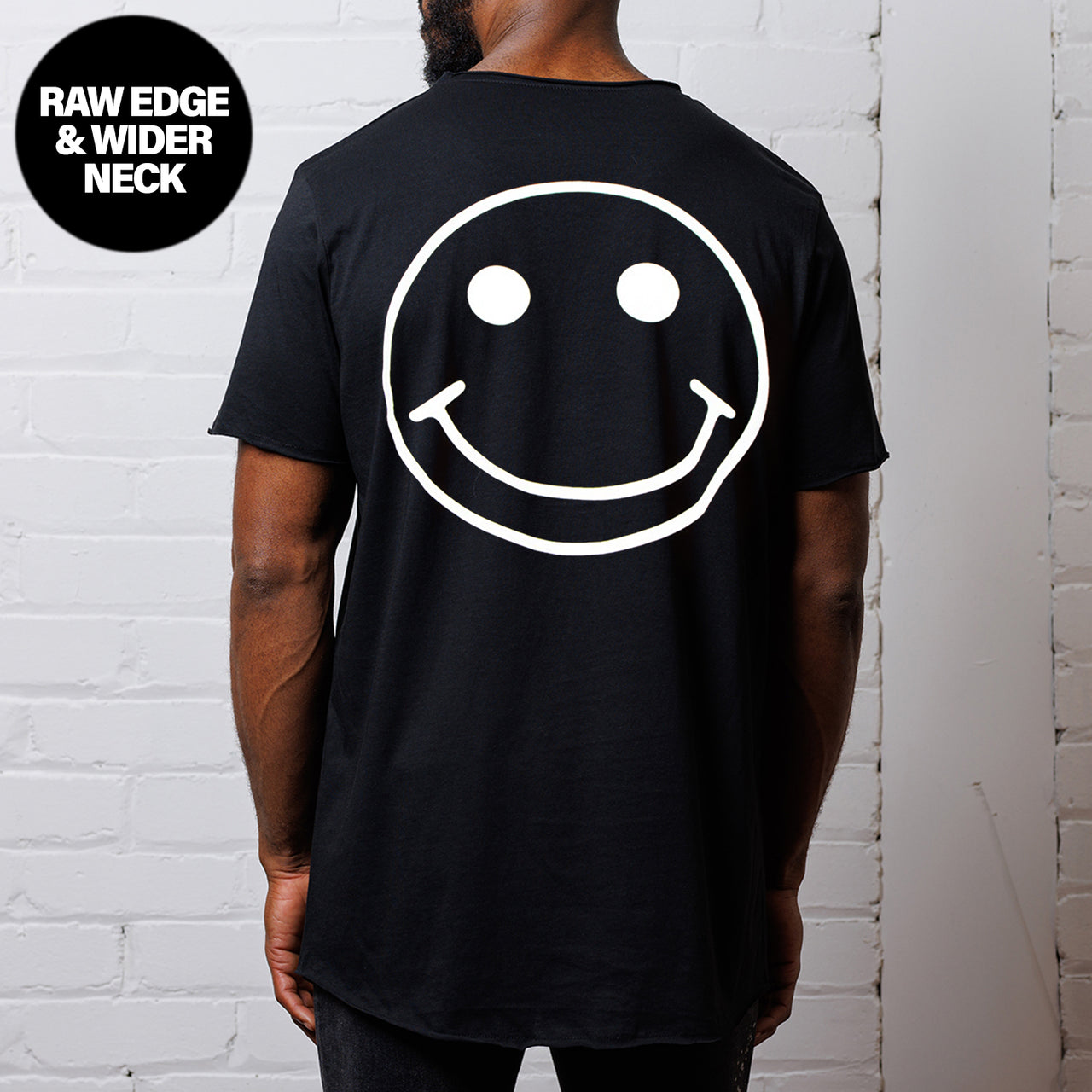 Acid Party Shock - Raw Edge Tshirt - Black