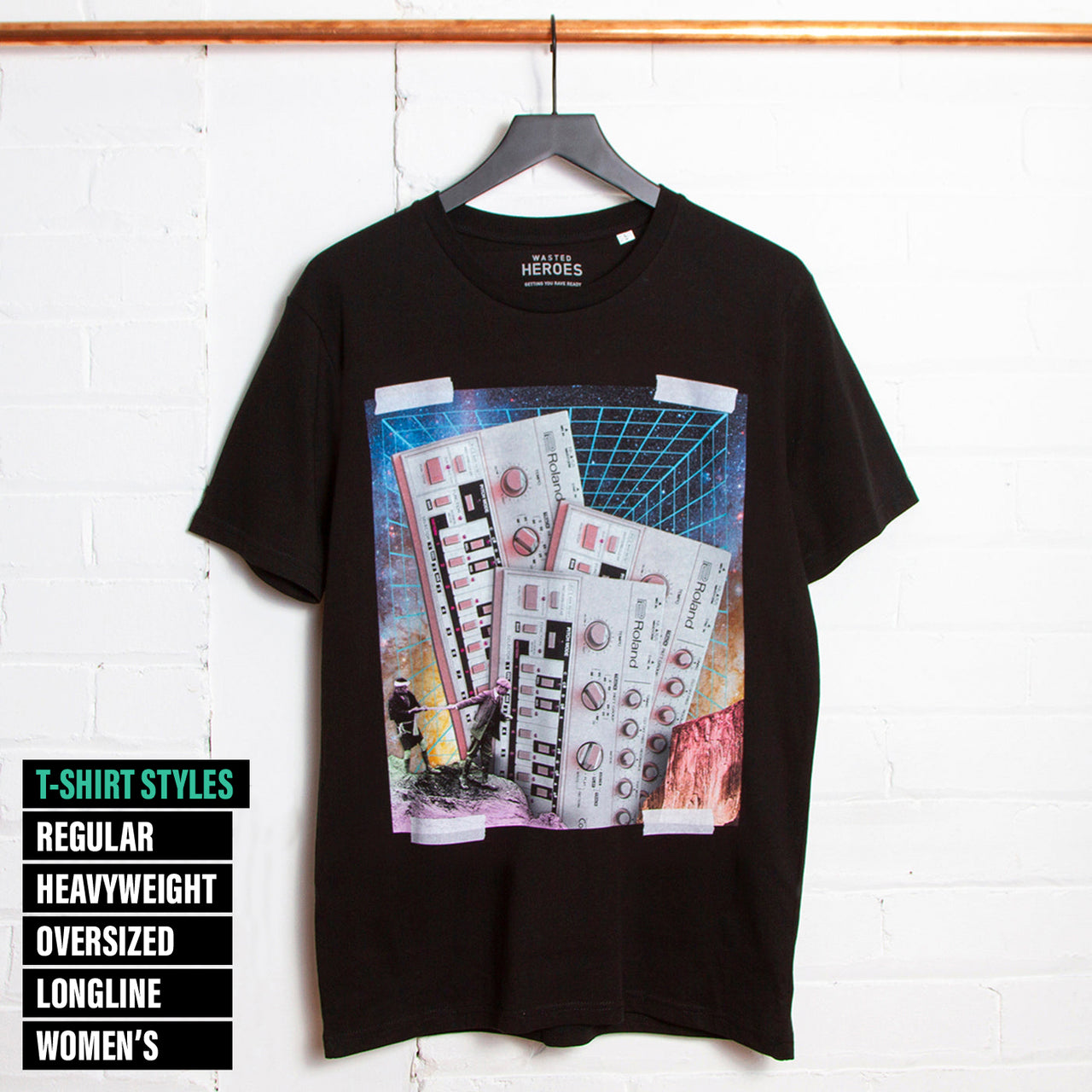 303 Rising Front Print - Tshirt - Black