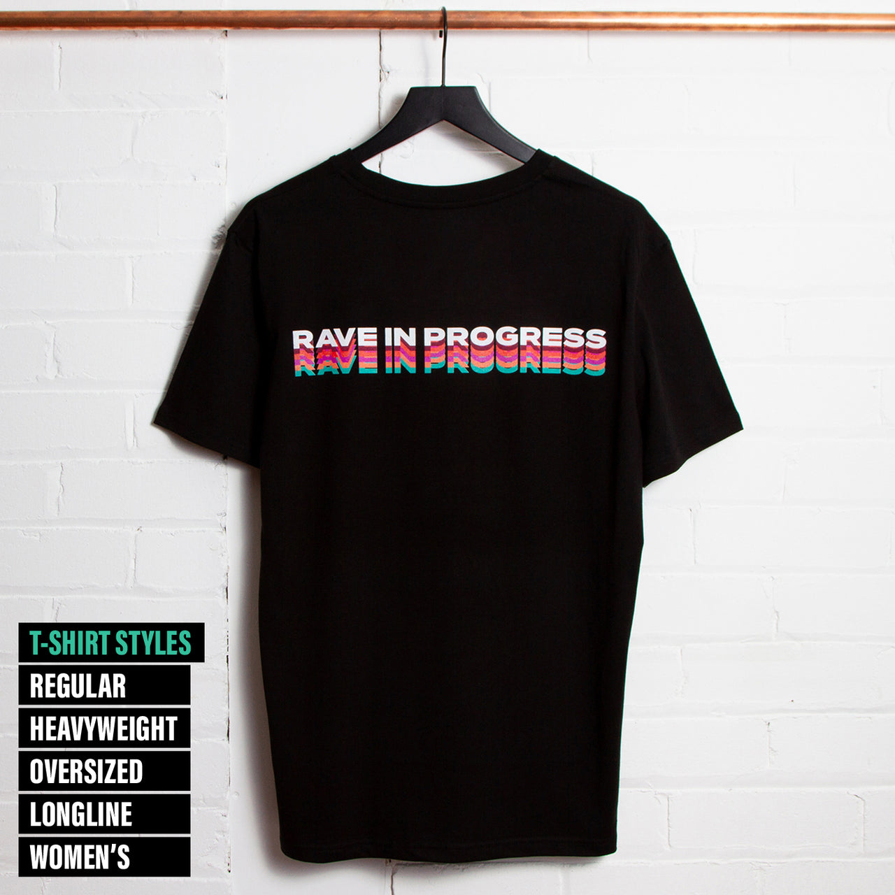 Rave in Progress Remixed Back Print - Tshirt - Black