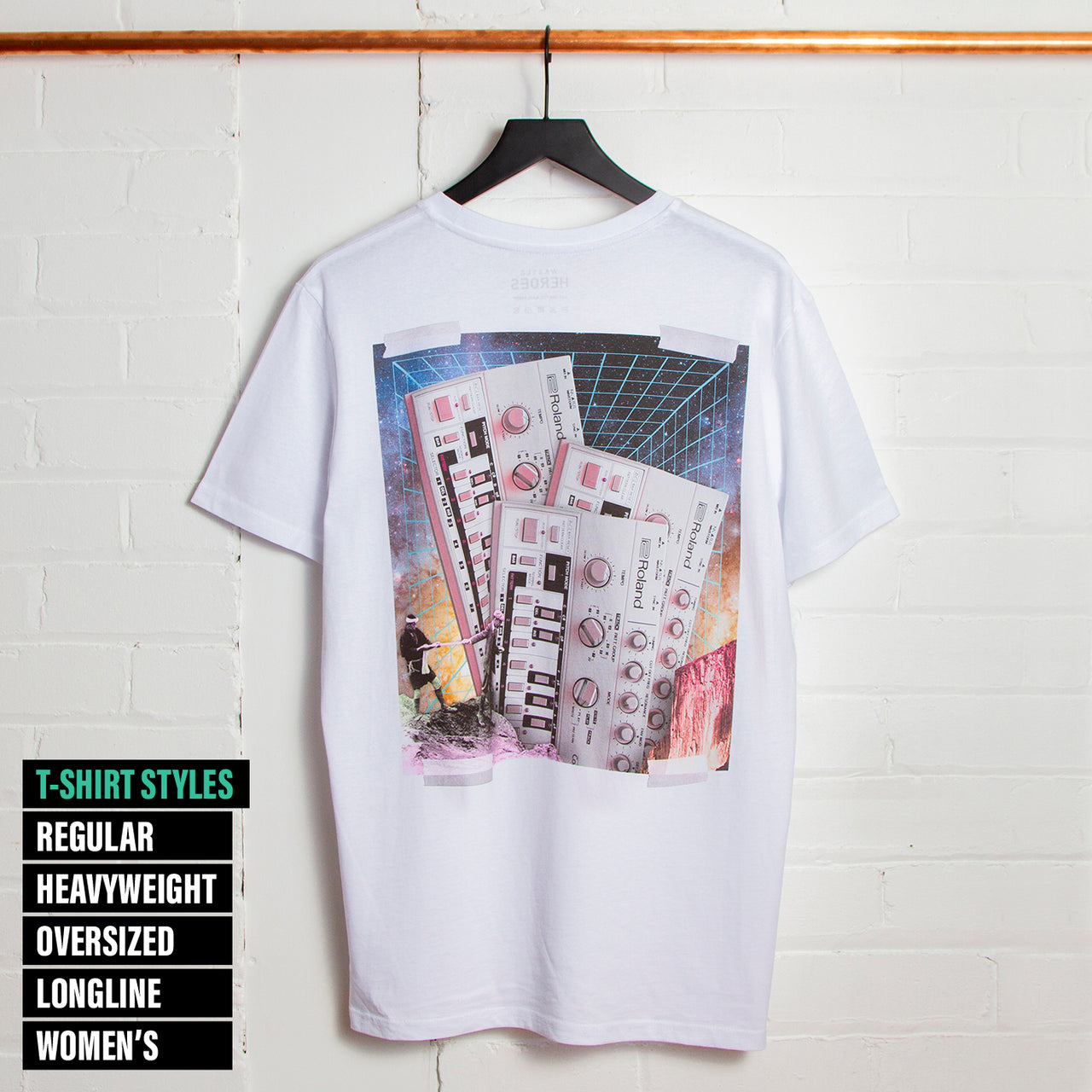 303 Rising Back Print - Tshirt - White