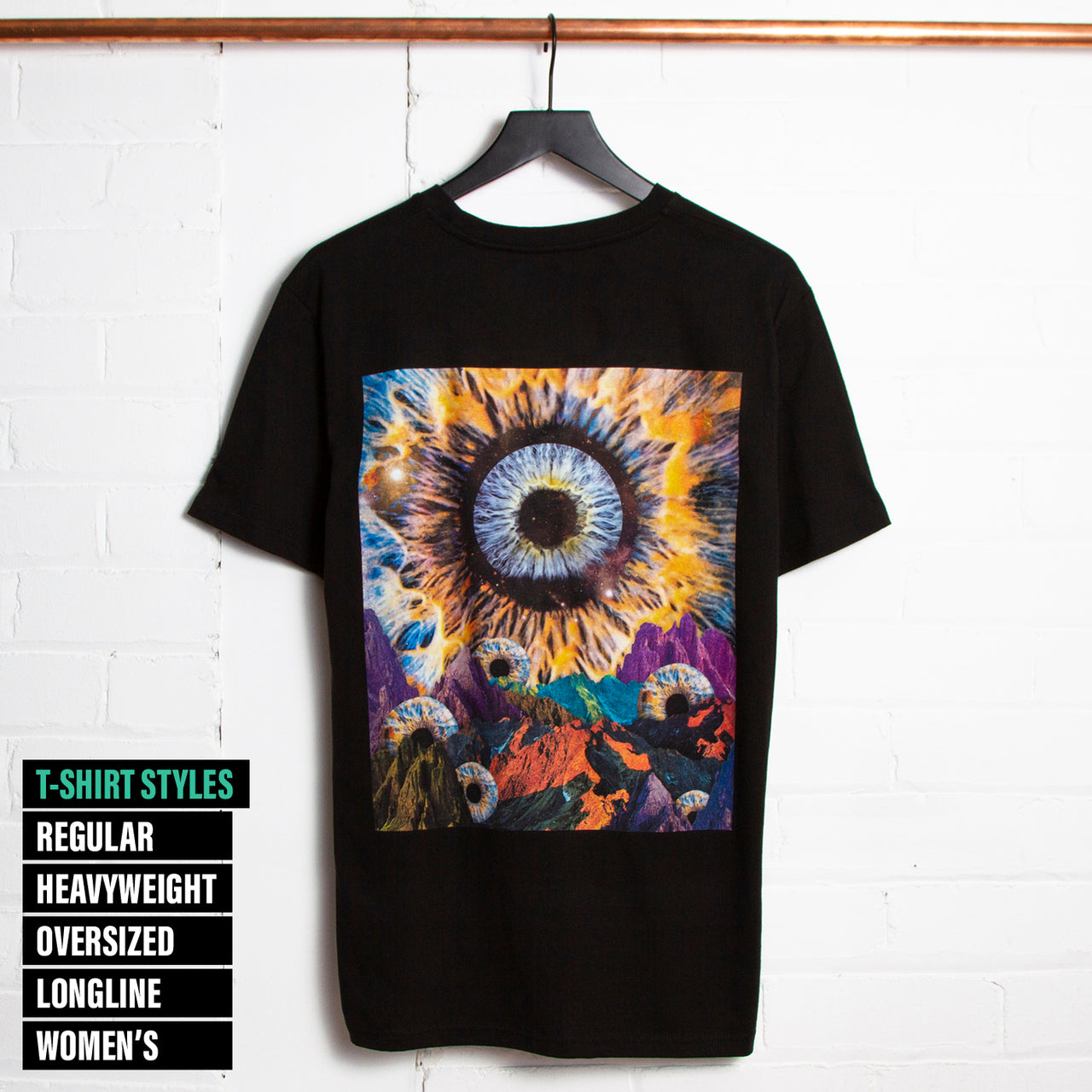 Eyescape Back Print - Tshirt - Black