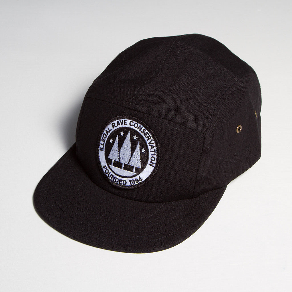 Illegal Rave - 5 Panel Cap - Black - Wasted Heroes