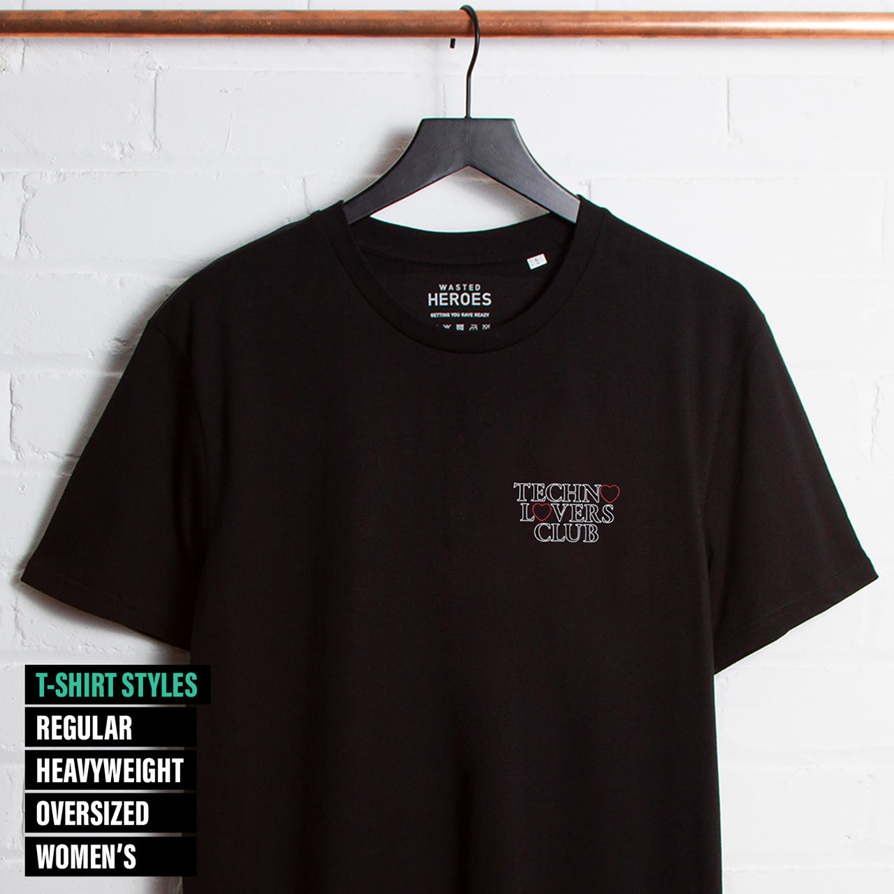 Crest Techno Lovers - Tshirt - Black