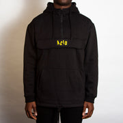 Acid Letter - 3/4 Zipped Pullover Hood - Black - Wasted Heroes