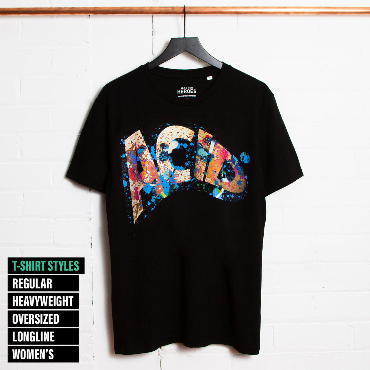 Remixed 1 Acid Jam Front Print - Tshirt - Black