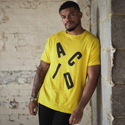 Acid Letter - Tshirt - Yellow - Wasted Heroes
