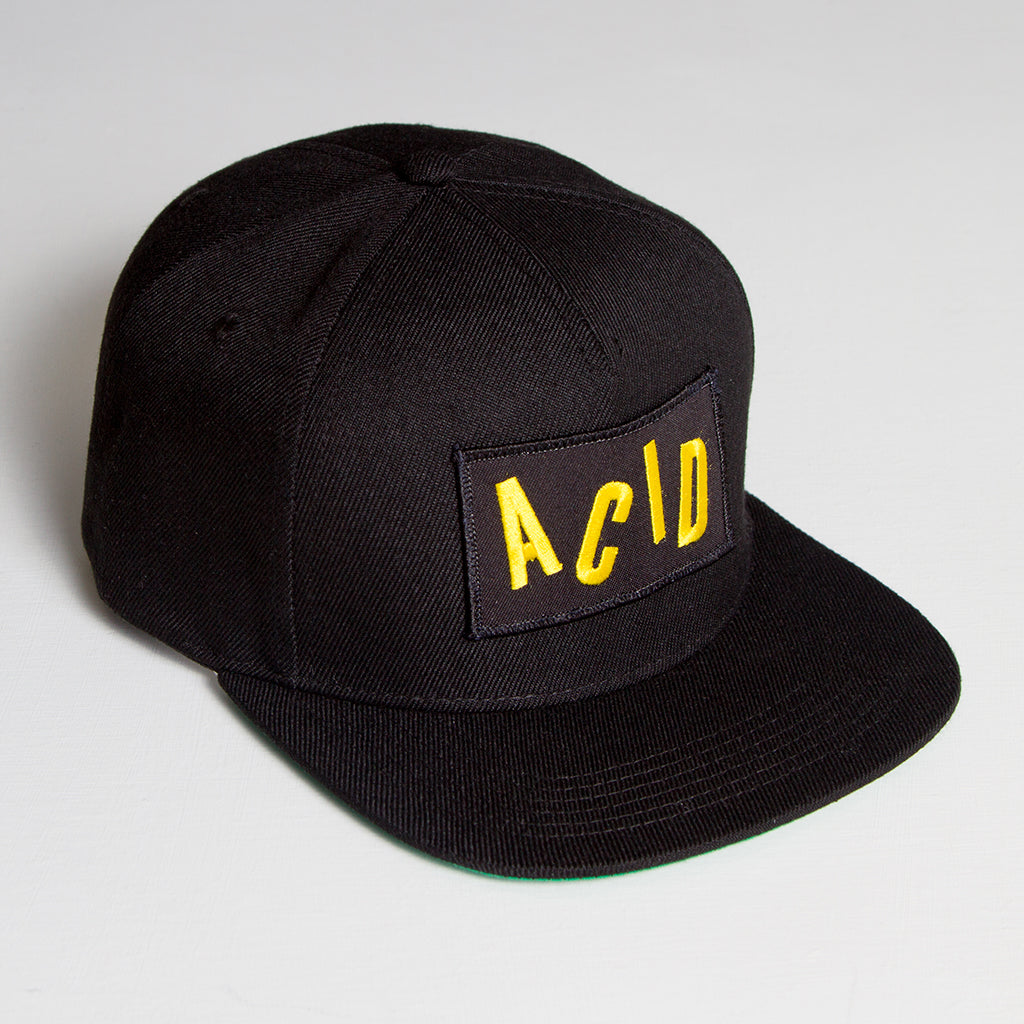 Acid Letter - Snapback - Black - Wasted Heroes