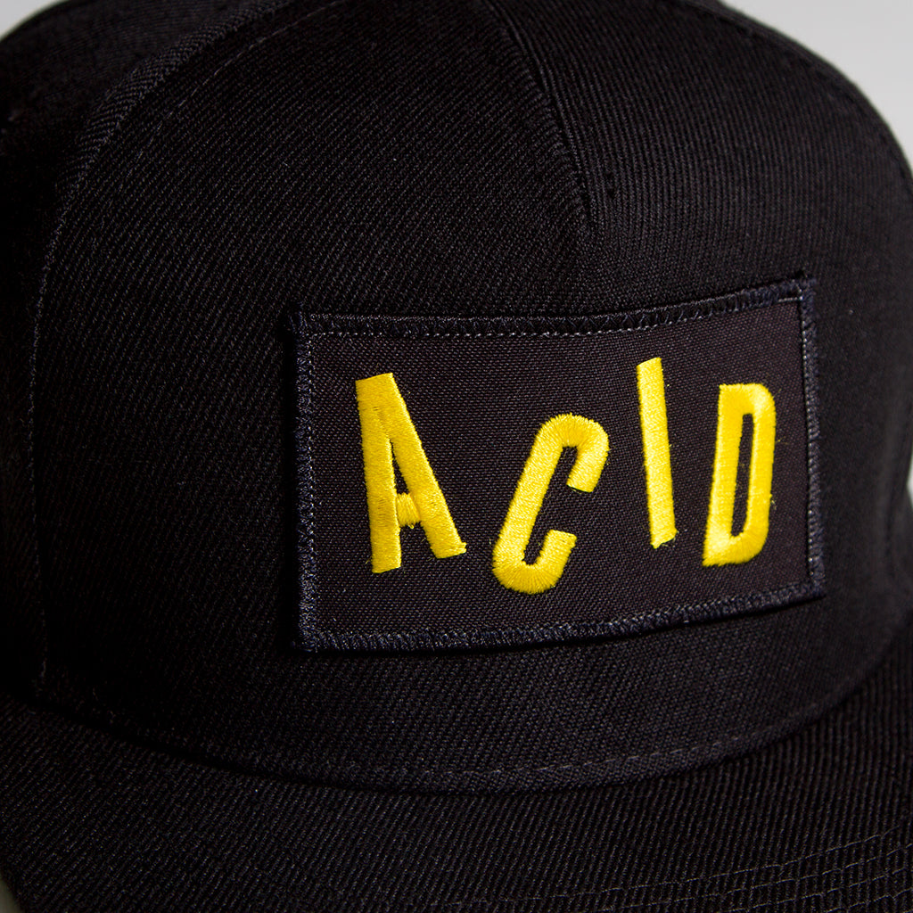 Acid Letter - Snapback - Black - Wasted Heroes