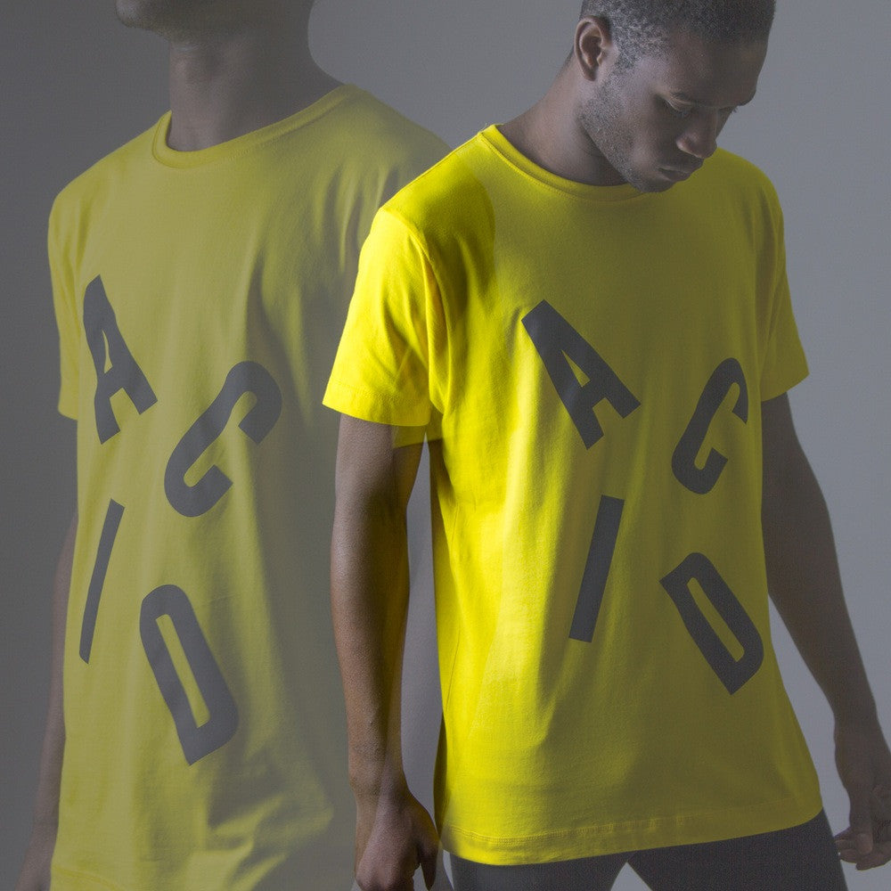 Acid Letter - Tshirt - Yellow - Wasted Heroes