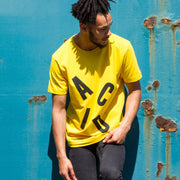 Acid Letter - Tshirt - Yellow - Wasted Heroes