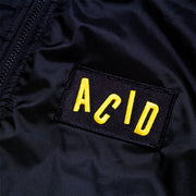Acid Letter - Padded Bomber Jacket - Black - Wasted Heroes