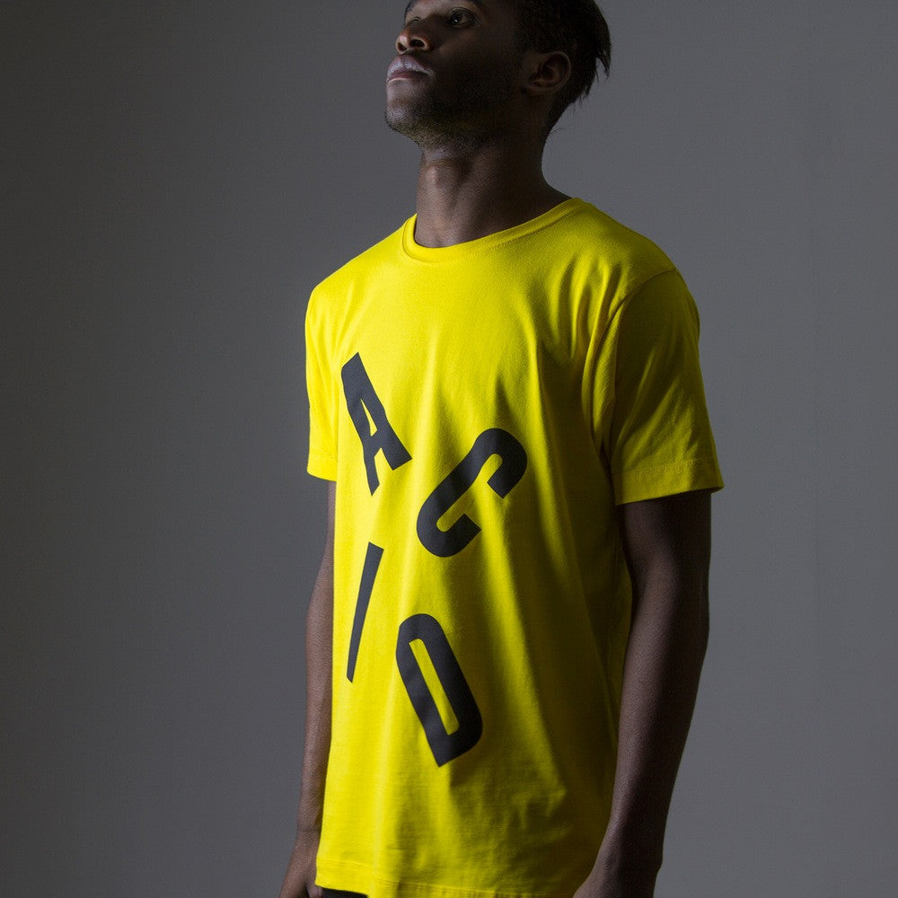 Acid Letter - Tshirt - Yellow - Wasted Heroes