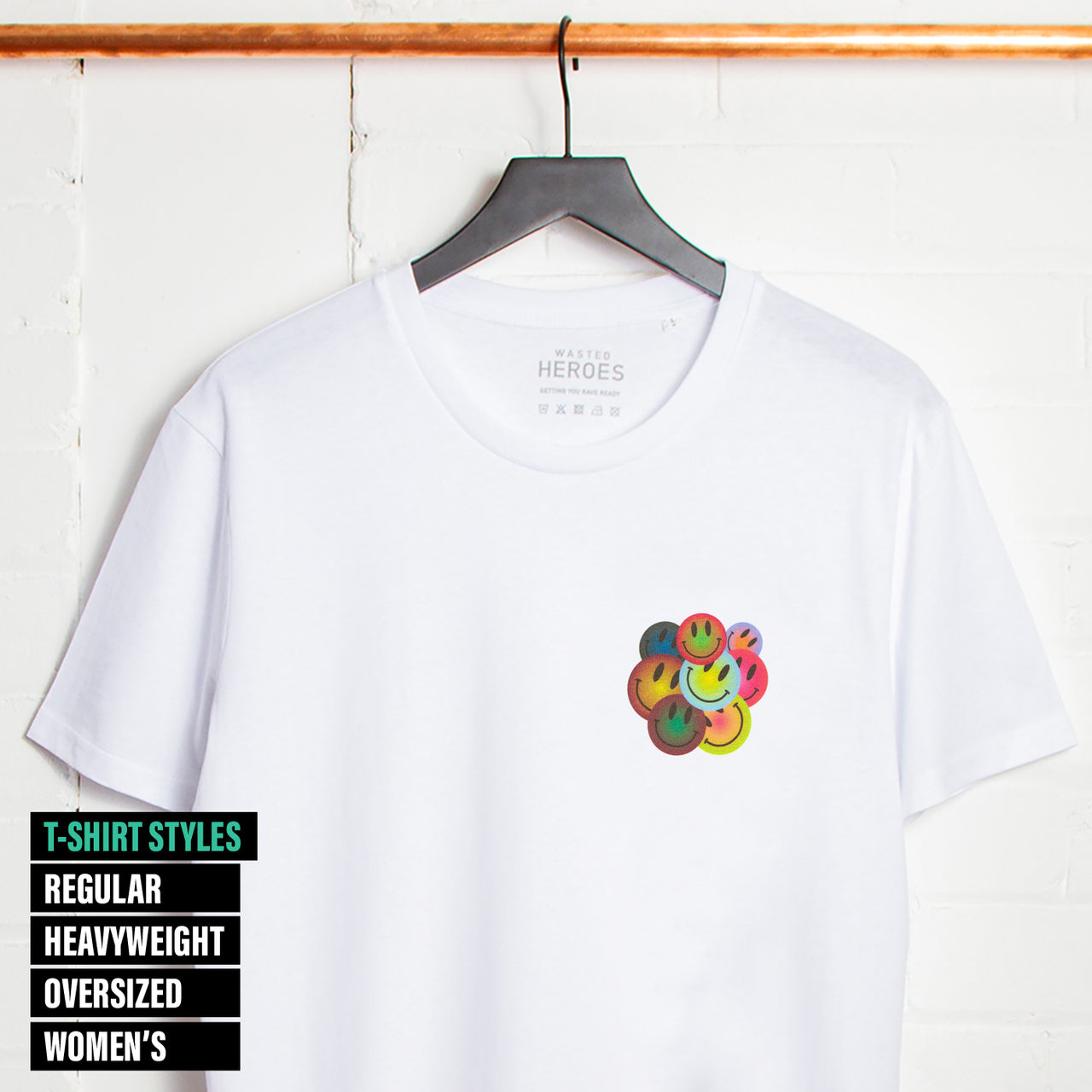 Crest All The Smileys - Tshirt - White