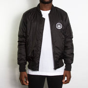 Illegal Rave - Padded Bomber Jacket - Black - Wasted Heroes