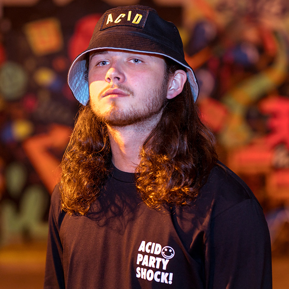 Acid Letter - Bucket Hat - Black - Wasted Heroes