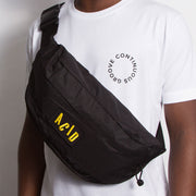 Acid Letter - Oversized Bum Bag - Black - Wasted Heroes
