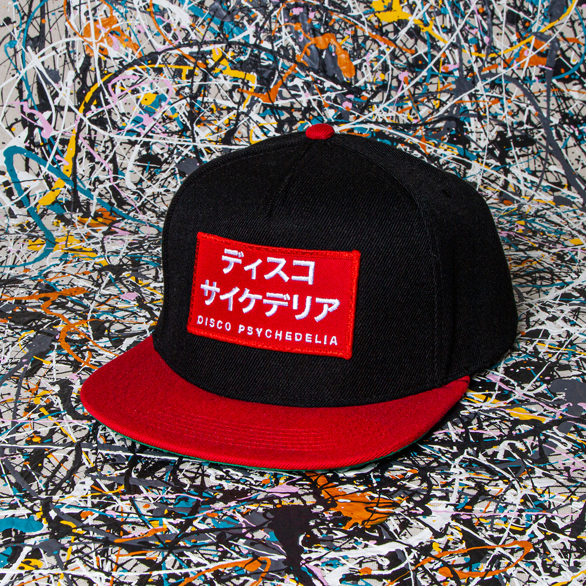 Disco Psychedelia - Snapback - Red & Black - Wasted Heroes